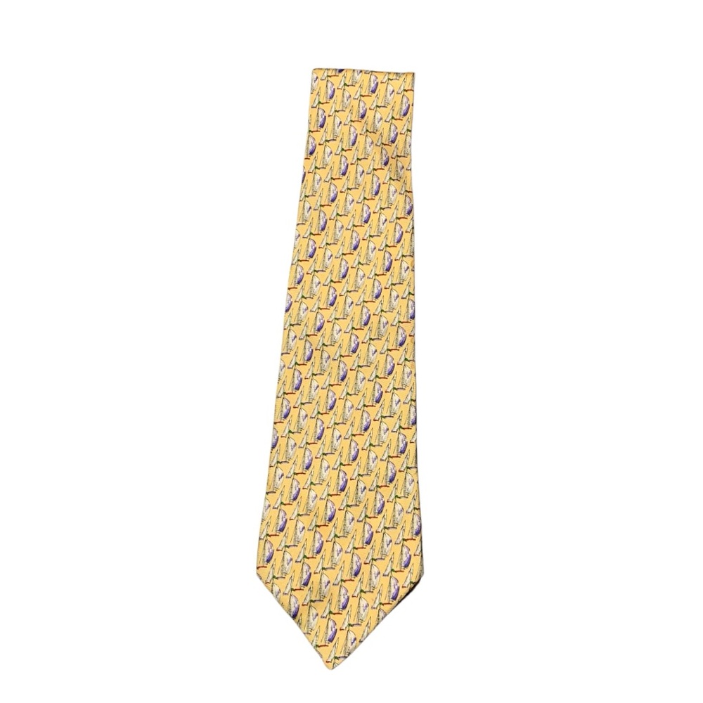 Yellow Patterned Men's Tie